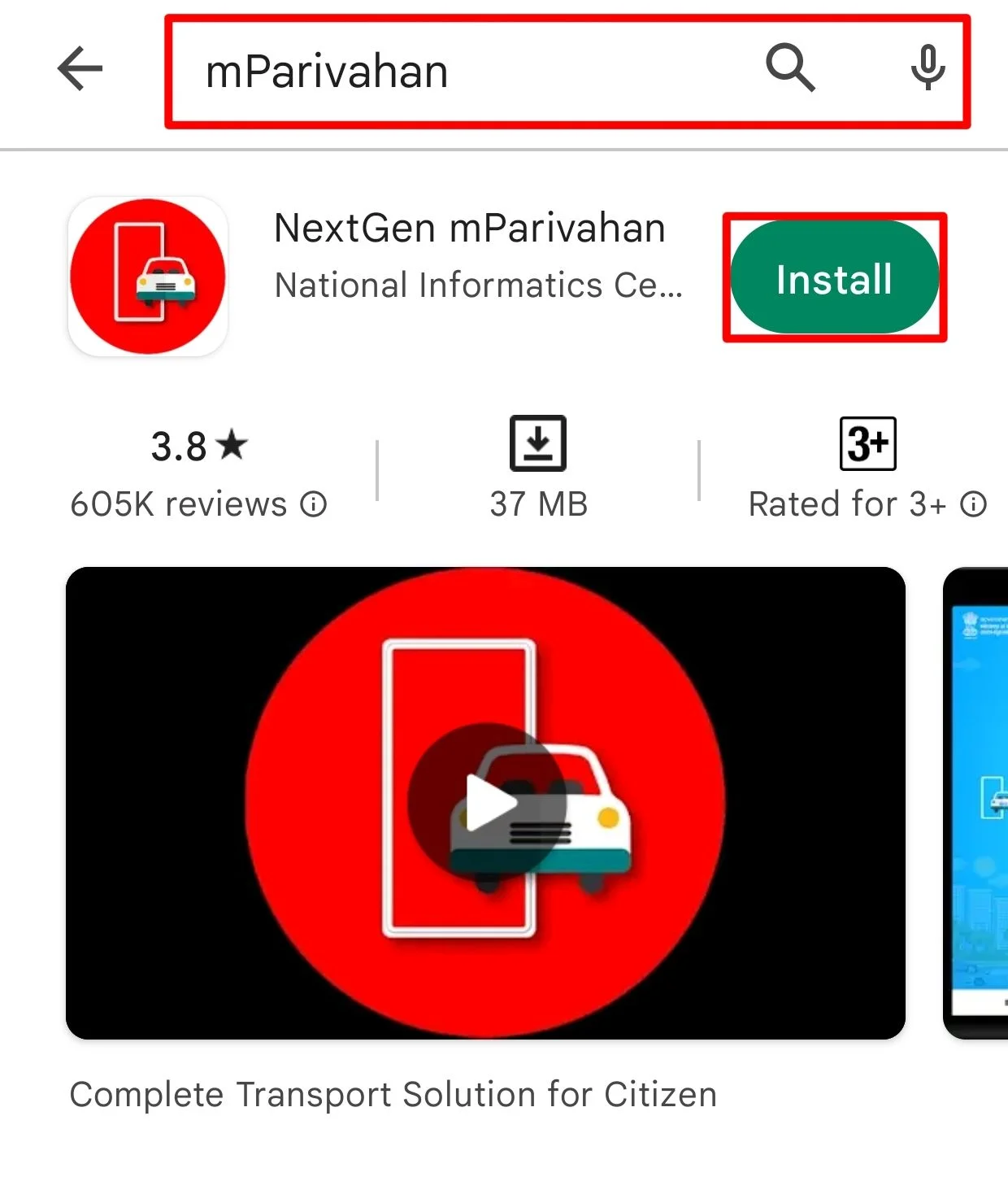 mParivahan app