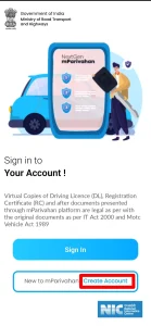 mParivahan app registration